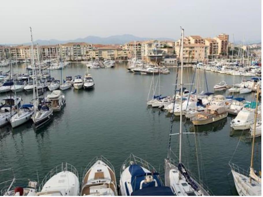 Port Frejus Cap Hermes Vue Mer Et Port Pieds Dans L'Eau Piscine Pkg Exterior foto